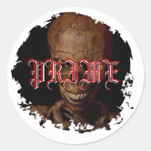 Adesivo Redondo Vinheta de crânio