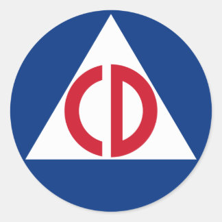 Adesivo Redondo Vinheta de defesa civil