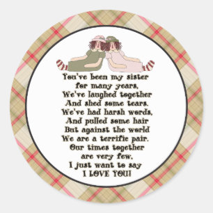 Adesivo Redondo Vinheta de desenho da família divertida