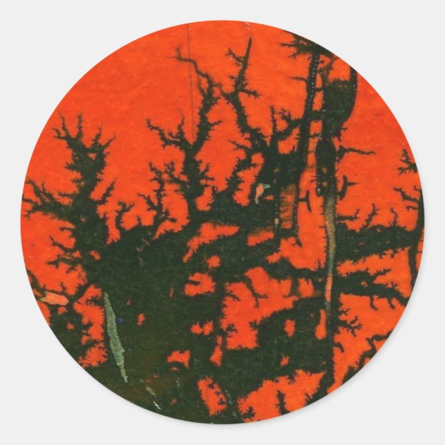 Adesivo Redondo Vinheta de design abstrata "Swamp Fire #8" (Frente)