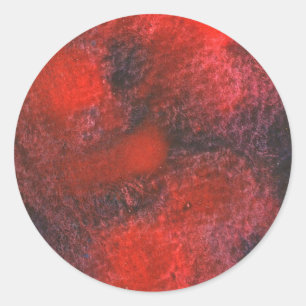 Adesivo Redondo Vinheta de design abstrato "Cosmos Red"