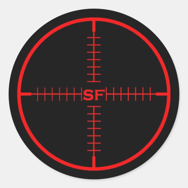 Adesivo Redondo Vinheta de Destino SF (Frente)