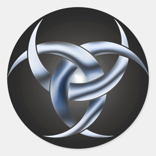 Adesivo Redondo Vinheta de Deusa Tripla Lunar (Frente)