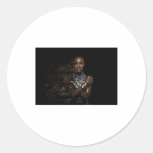 Adesivo Redondo Vinheta de Dispersão de Rainha Negra