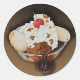 Adesivo Redondo Vinheta de Divisão de Banana