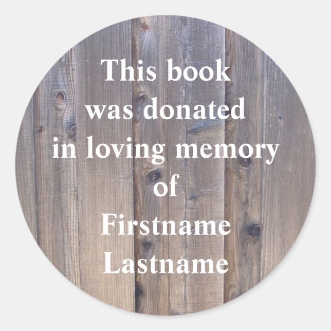 Adesivo Redondo Vinheta de doação de livros (Frente)