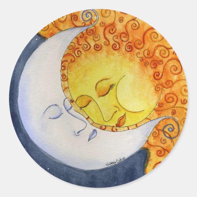 Adesivo Redondo Vinheta de Embrace Celestial (Frente)