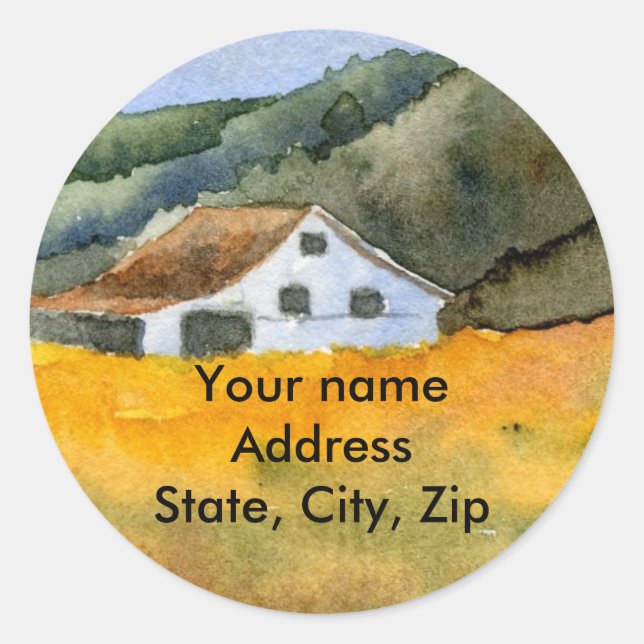 Adesivo Redondo Vinheta de Endereço de Devolução (Frente)