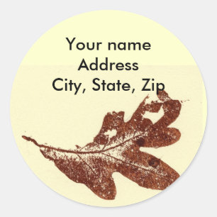 Adesivo Redondo Vinheta de Endereço de Devolução