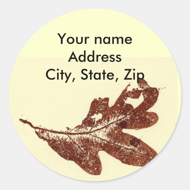 Adesivo Redondo Vinheta de Endereço de Devolução (Frente)