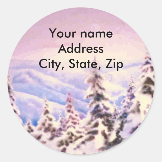 Adesivo Redondo Vinheta de Endereço de Devolução (Frente)