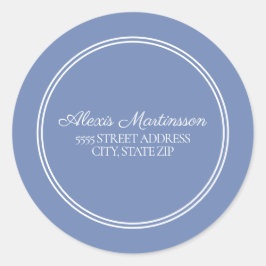 Adesivo Redondo Vinheta de endereço de selagem de envelope branco 