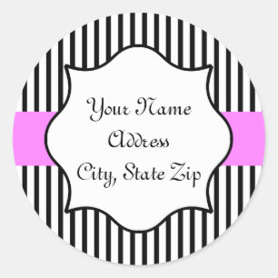 Adesivo Redondo Vinheta de Endereços Francês