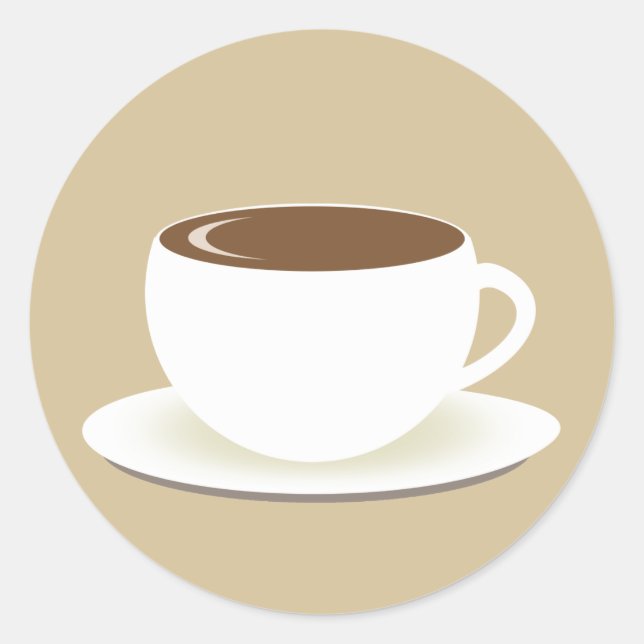 Adesivo Redondo Vinheta De Envelope De Café (Frente)