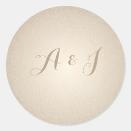 Adesivo Redondo Vinheta de Envelope de Convite de Designer