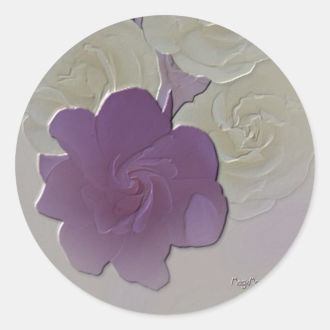 Adesivo Redondo Vinheta de Envelope Elegante (Frente)