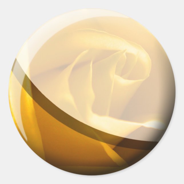 Adesivo Redondo Vinheta de Envelope Rosa Amarelo (Frente)