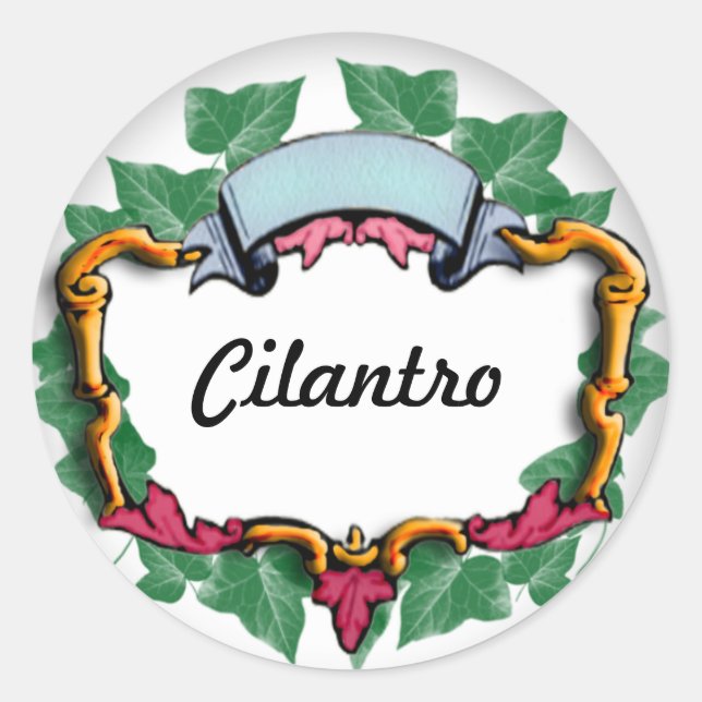 Adesivo Redondo vinheta de especiarias (Frente)