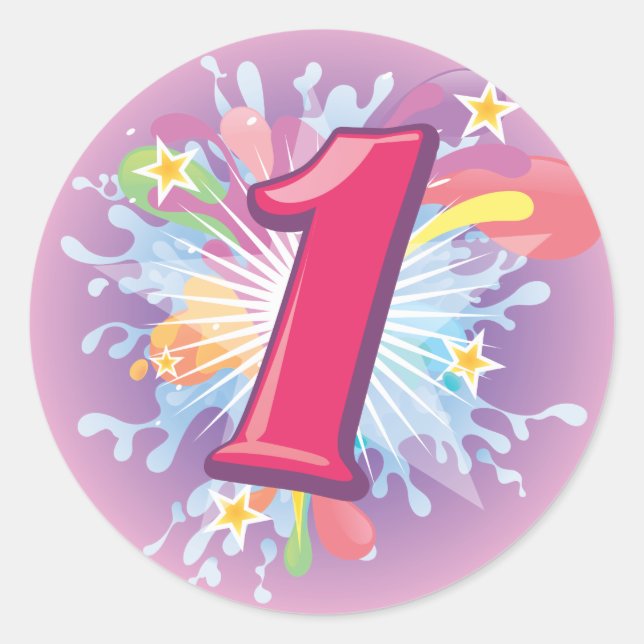 Adesivo Redondo Vinheta de explosão divertida 1 (Frente)