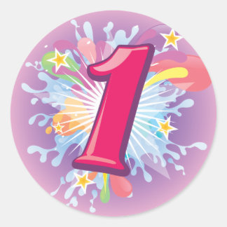 Adesivo Redondo Vinheta de explosão divertida 1