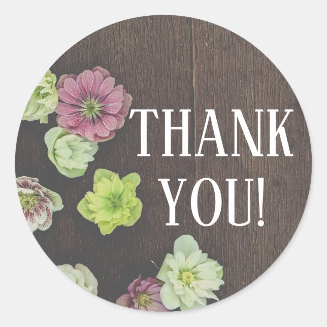 Adesivo Redondo Vinheta de Favor do Jardim DRAMÁTICO (Frente)