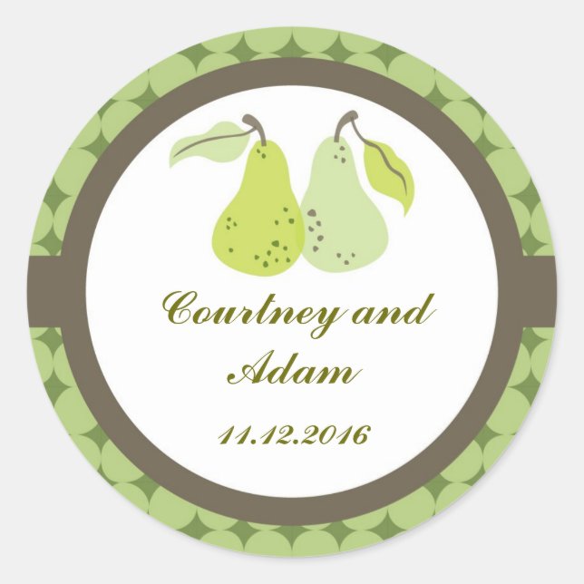 Adesivo Redondo Vinheta de Favor do Par Perfeito (Frente)