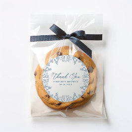 Adesivo Redondo Vinheta de Favor Floral Floral Floral Chinoiserie