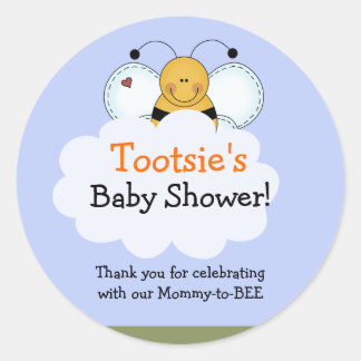 Adesivo Redondo Vinheta de Favor Personalizada de Bumble Country