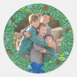 Adesivo Redondo Vinheta de Feriado Fotográfico: Redonda da Frota H