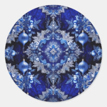 Vinheta de férias decorativa azul