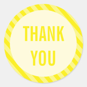 Adesivo Redondo Vinheta de Fitas Amarelas