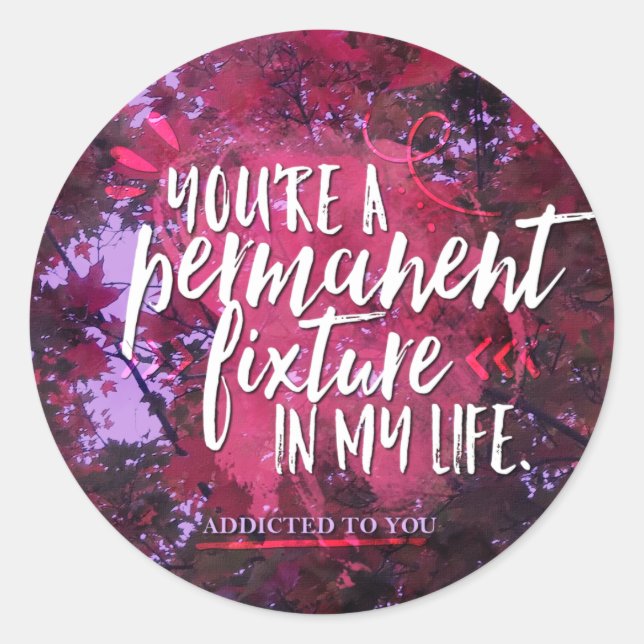 Adesivo Redondo Vinheta de fixação permanente (Frente)