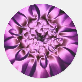Adesivo Redondo Vinheta de Flor Roxo