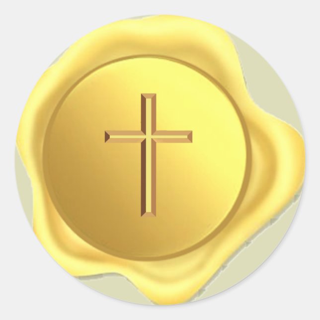 Adesivo Redondo Vinheta de foca Dourada (Frente)