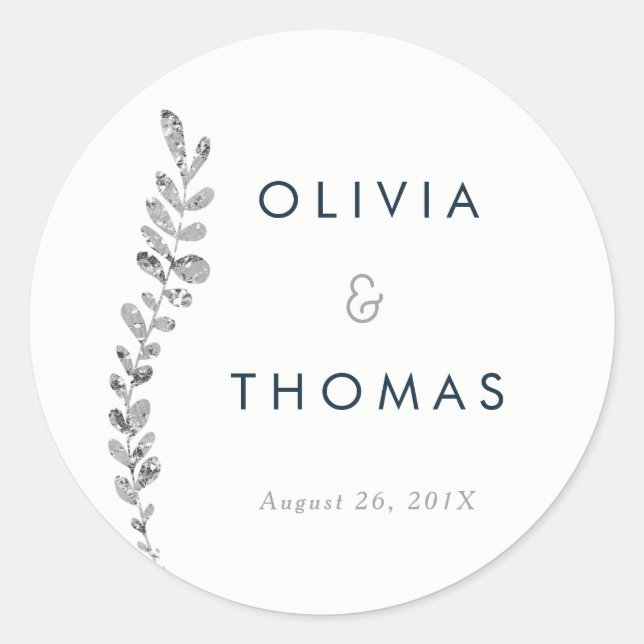 Adesivo Redondo Vinheta de folha de plástico editável a cores, Vin (Frente)