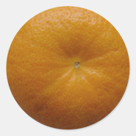 Adesivo Redondo Vinheta de Fruta laranja