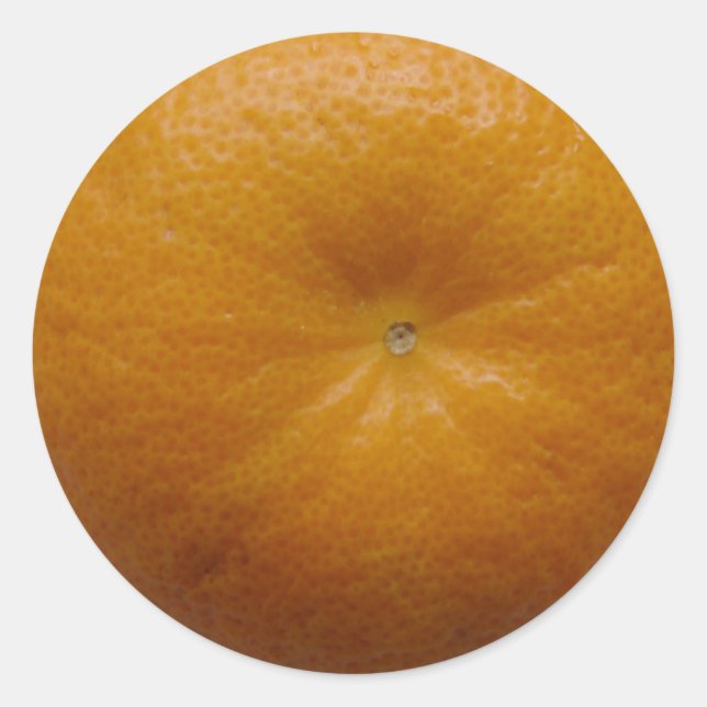 Adesivo Redondo Vinheta de Fruta laranja (Frente)