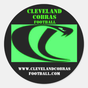 Adesivo Redondo Vinheta de futebol Cleveland Cobras