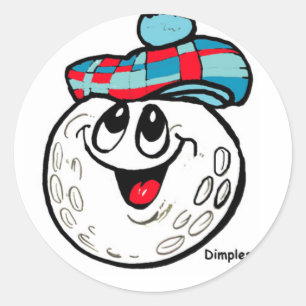 Adesivo Redondo Vinheta de golfe