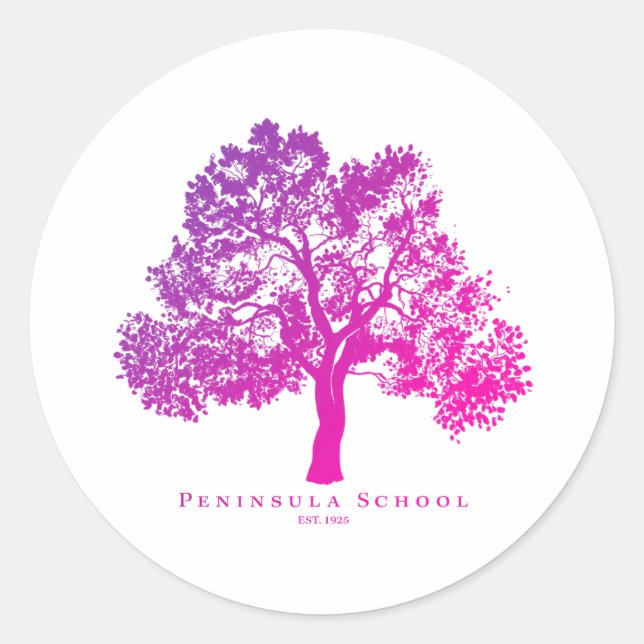 Adesivo Redondo Vinheta de gradiente (Frente)