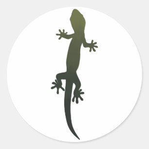 Adesivo Redondo Vinheta de Gradiente Verde Lizard