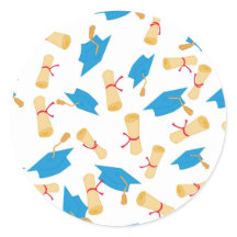 Vinheta de graduação azul e Dourada