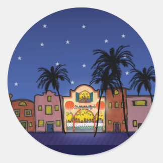 Adesivo Redondo Vinheta de Holiday House S011