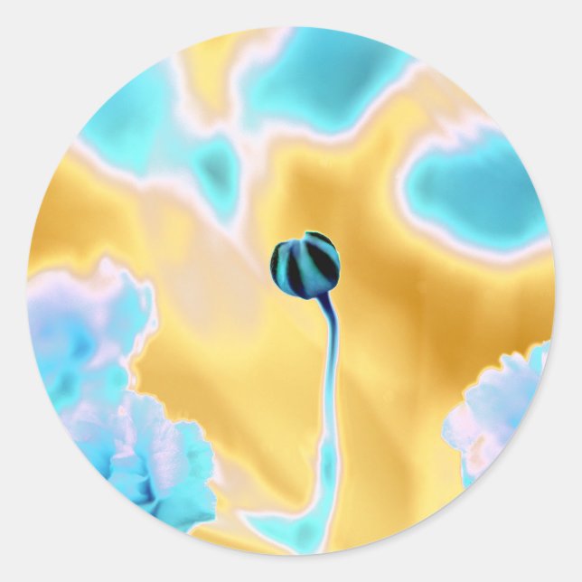 Adesivo Redondo Vinheta de Impressão da ventoinha (Frente)