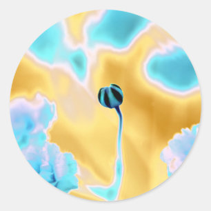 Adesivo Redondo Vinheta de Impressão da ventoinha