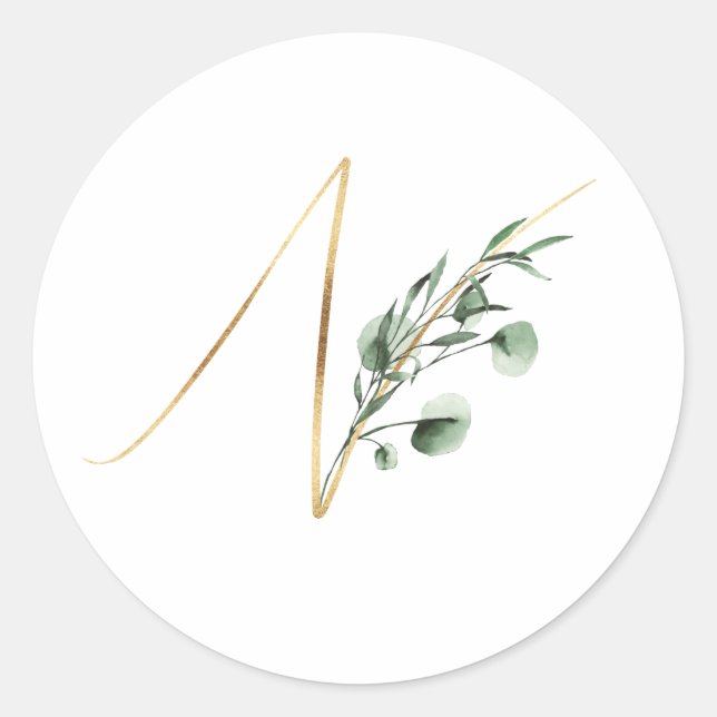 Adesivo Redondo Vinheta de iniciais de fim de semana (Frente)