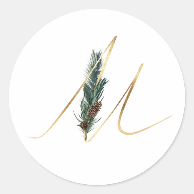 Adesivo Redondo Vinheta de iniciais de fim de semana (Frente)