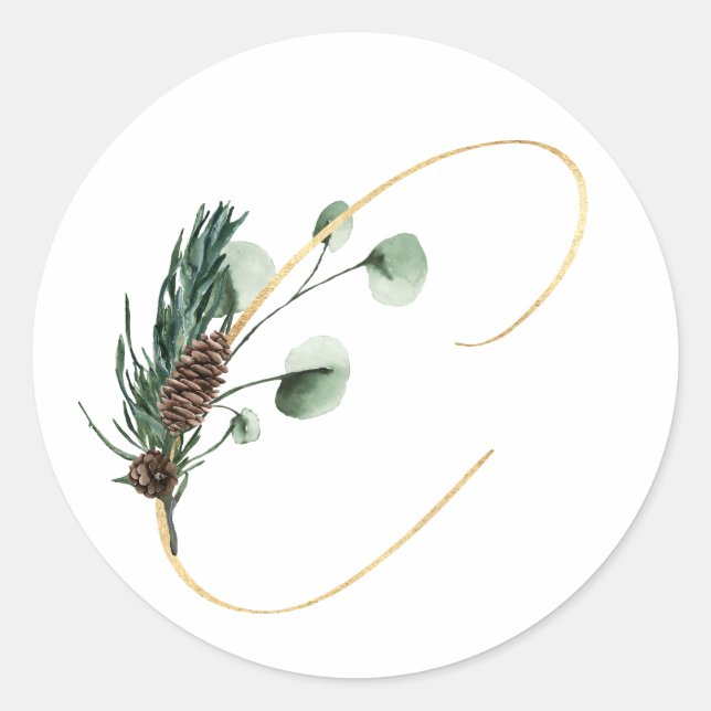 Adesivo Redondo Vinheta de iniciais de fim de semana (Frente)