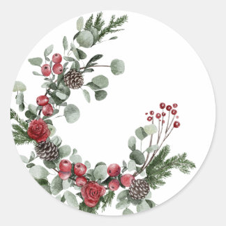 Adesivo Redondo Vinheta de inverno