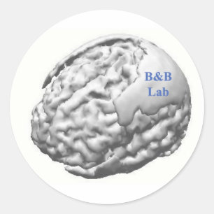 Adesivo Redondo Vinheta de laboratório B&B